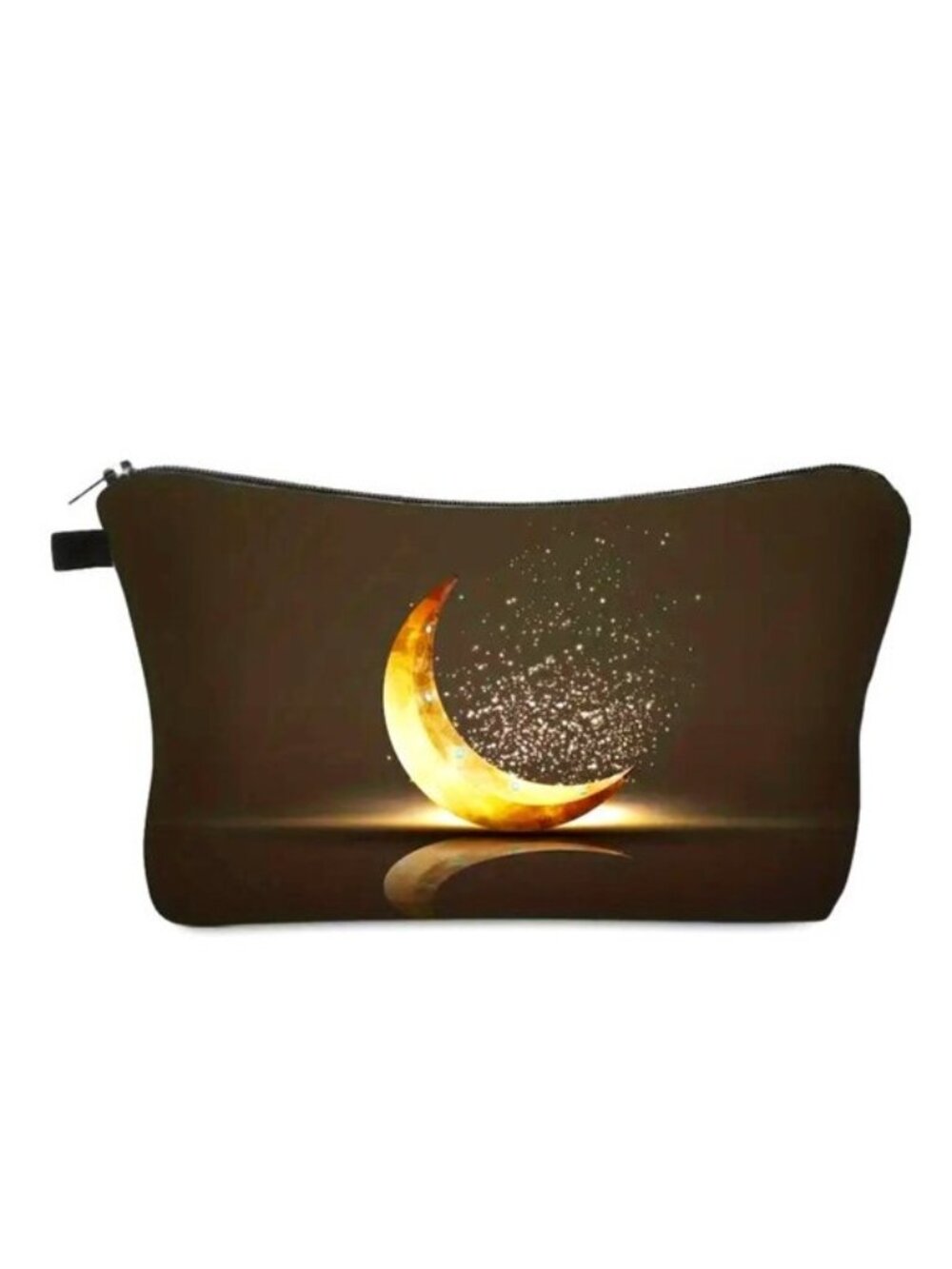 Cosmetic Bag Makeup Crescent Moon Stars Lunar Cosmic Clutch Pouch Storage Travel